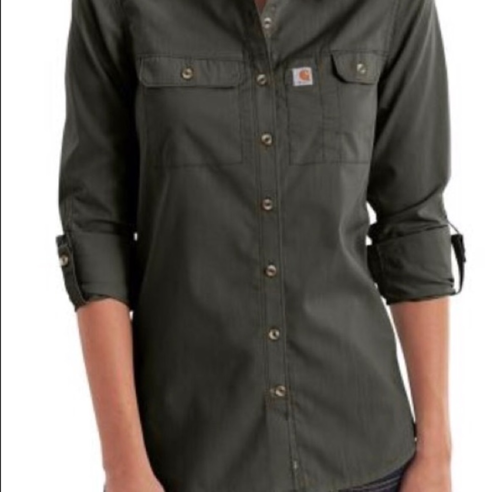 CARHARTT WOMEN'S FORCE RIDGEFIELD SHIRT (olive)